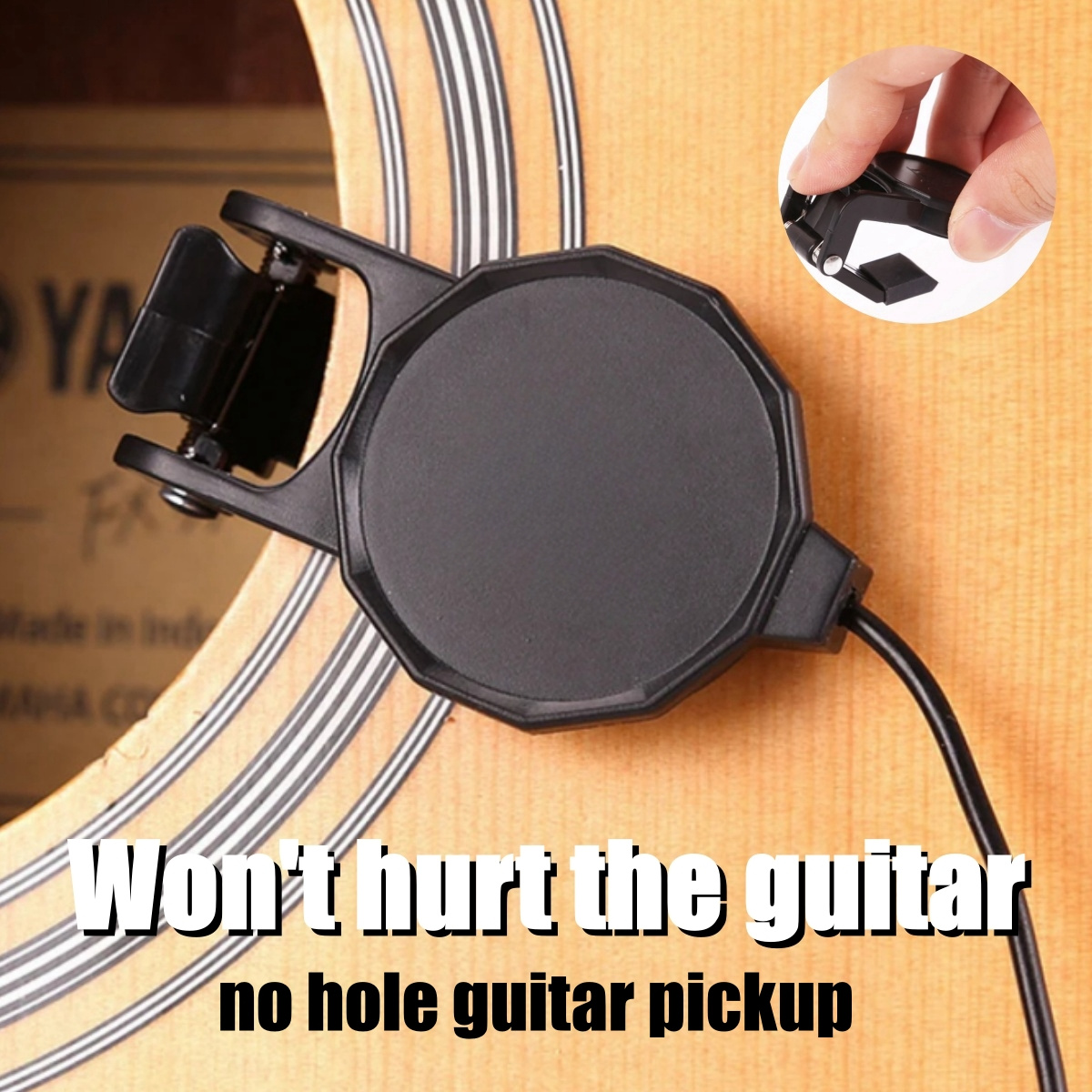 Musical Instrument Guitar - Pickup jack audio con clip per