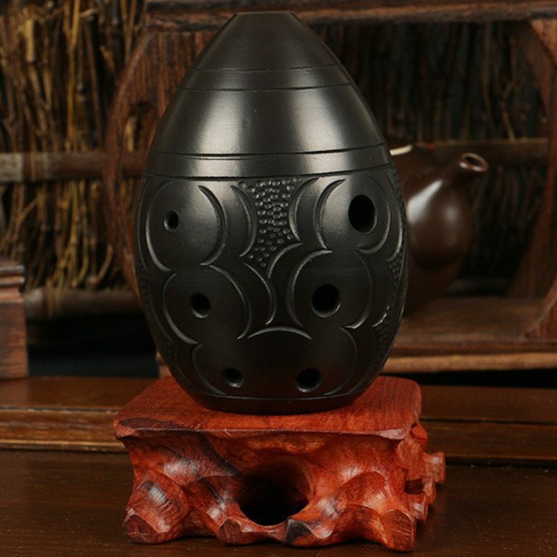 Musical Instrument Project - 8 fori Ocarina Nero Ceramica portatile