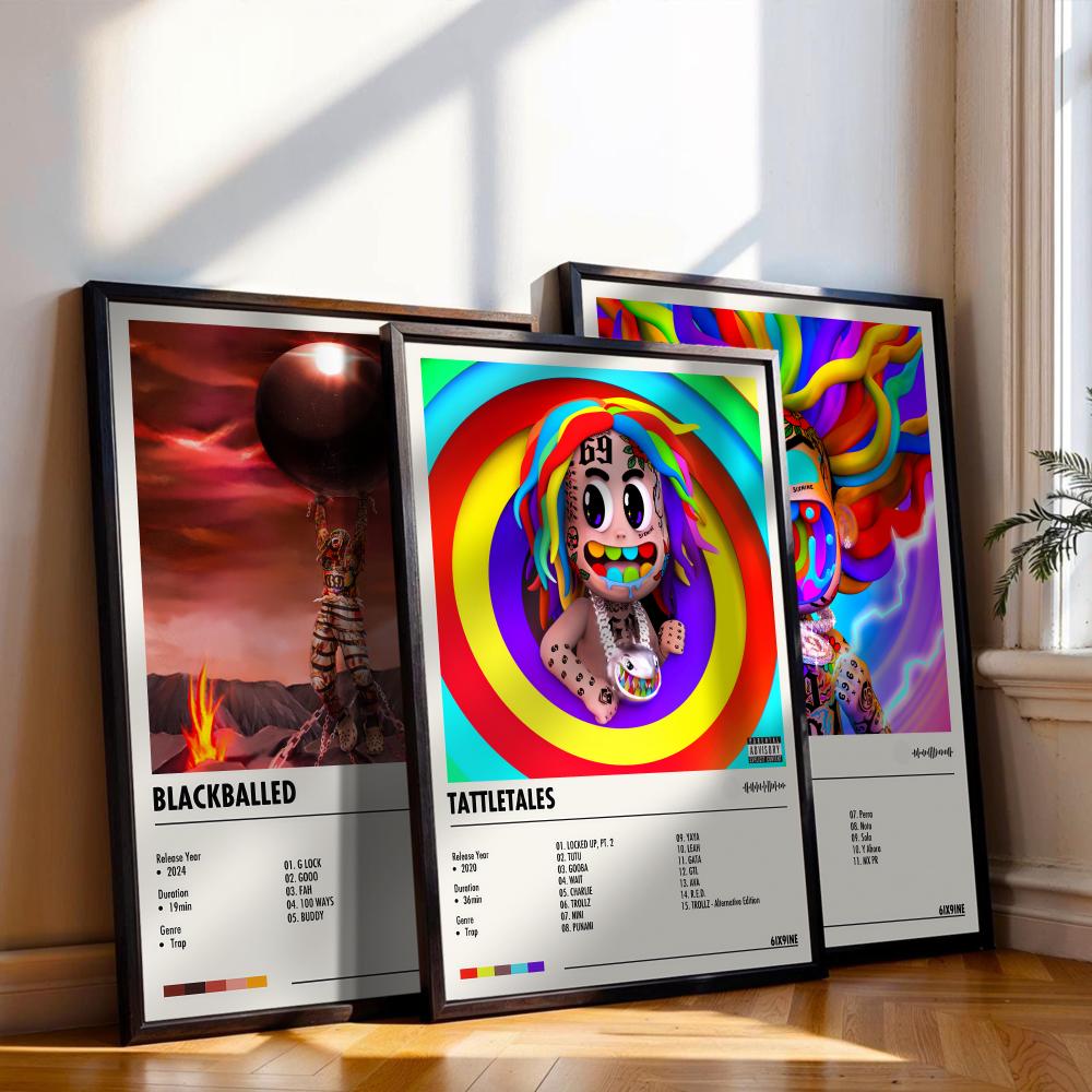 Musical Instrument Painting - 6ix9ine Poster con copertina dell'album musicale