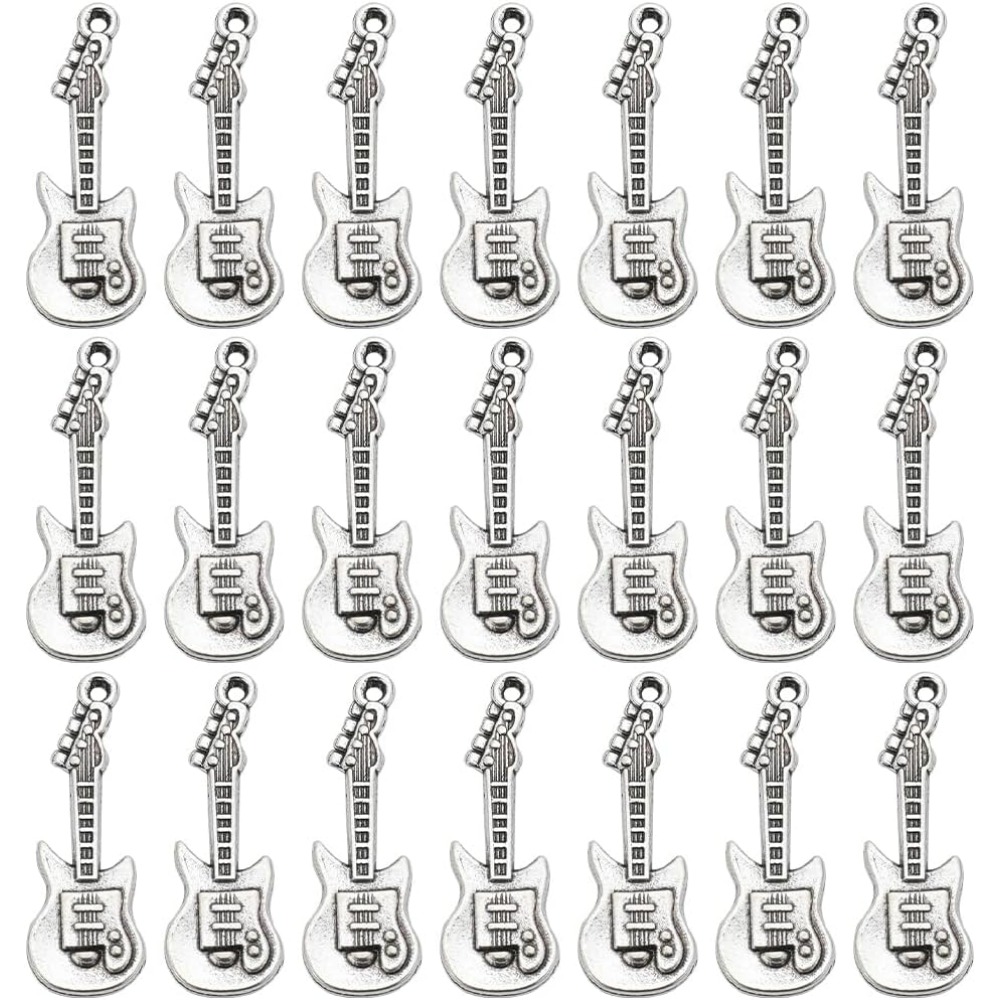 1 scatola da 50 pezzi ciondoli - Musical Instrument Guitar recensione e prezzo
