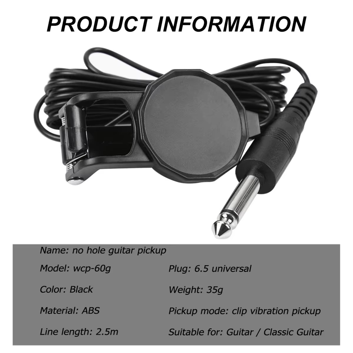 Pickup con clip jack audio/tra - Musical Instrument Guitar recensione e prezzo